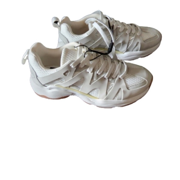 Zara chunky platform white sneakers color white size 6.5 soft girls - Picture 2 of 6